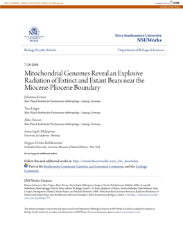 Mitochondrial Genomes Reveal an Explosive Radiation of Extinct And