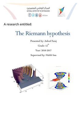 The Riemann Hypothesis