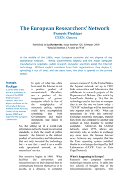 The European Researchers' Network