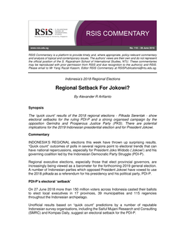 Regional Setback for Jokowi?