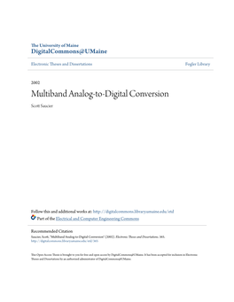 Multiband Analog-To-Digital Conversion Scott As Ucier