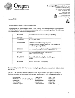 2011 Consolidated Funding Cycle Program Manual and Application Materials