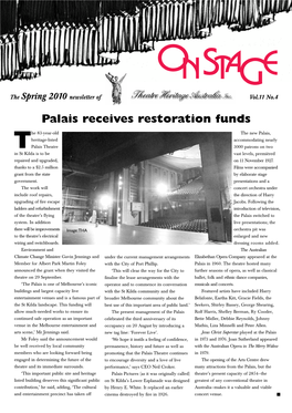 Palais Receives Restoration Funds