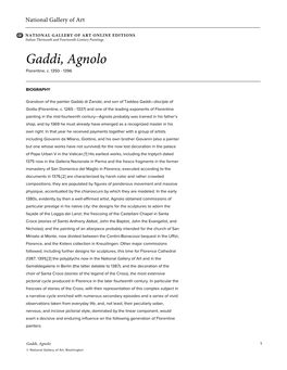 Gaddi, Agnolo Florentine, C