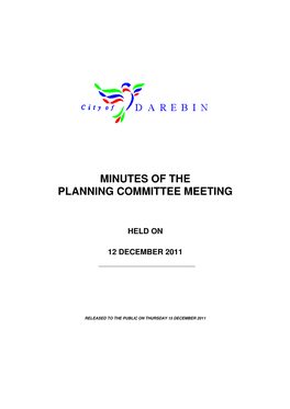 Minutes of the Planning Committee Meeting