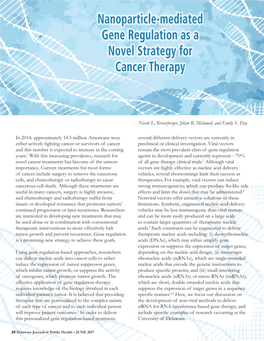 Nanoparticle-Mediated Gene Regulation As a Novel Strategy for Cancer Therapy