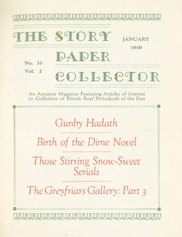 PAP BR Eollbecror Gunby Hadath Birth of the Dime Novel