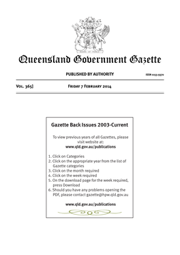 Queensland Government Gazette