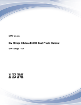 IBM Storage Solutions for IBM Cloud Private Blueprint