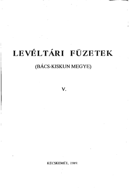 Telepítések a Csonka Bács-Bodrog