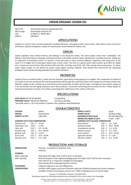 TDS Jojoba Oil Virgin Organic V10 03-07-2013