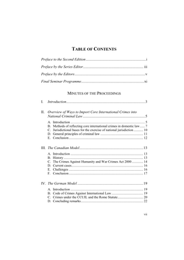 Table of Contents