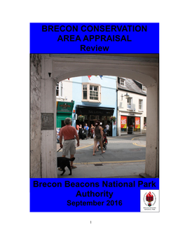 Approved Brecon Conservation Area Appraisal