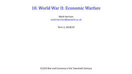 Economic Warfare