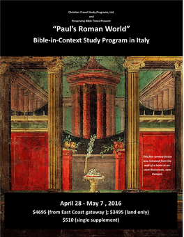 “Paul's Roman World”