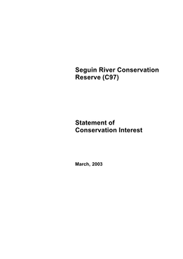 Seguin River Conservation Reserve (C97)