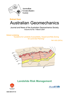 Guideline for Landslide Susceptibility, Hazard and Risk Zoning for Land Use Planning” Ref: AGS (2007A)