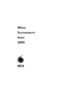 Media Sustainability Index 2005 Irex