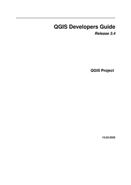 QGIS Developers Guide Release 3.4