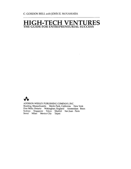 High-Tech Ventures the Guide for Entrepreneurial Success