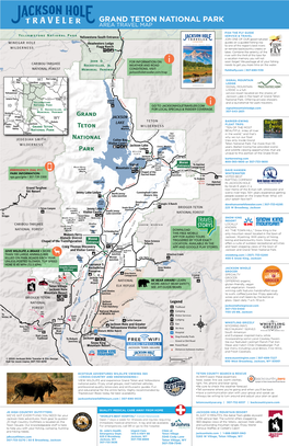 Grand Teton National Park Area Travel Map