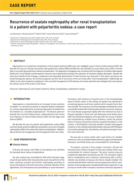 Recurrence of Oxalate Nephropathy After Renal Transplantation in a Patient with Polyarteritis Nodosa: a Case Report