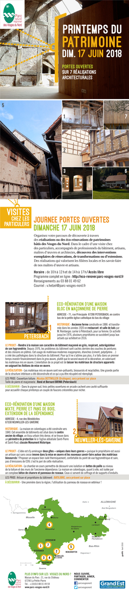 Patrimoine Dim� 17 Juin 2018 Portes Ouvertes Sur 7 Réalisations Architecturales