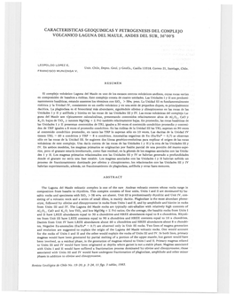 CARACTERISTICAS GEOQUIMICAS Y PETROGENESIS DEL COMPLEJO VOLCANICO LAGUNA DEL MAULE, ANDES DEL SUR, 36°00'S