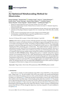 An Optimized Metabarcoding Method for Mimiviridae