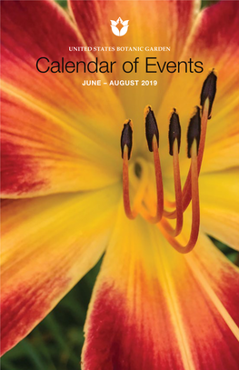 Calendar of Events JUNE – AUGUST 2019