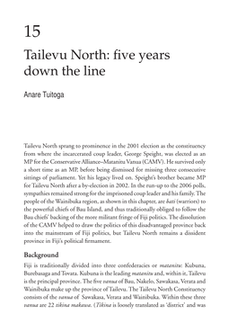 Tailevu North: Five Years Down the Line