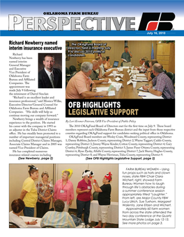 OFB Highlights Legislative Support, Page 3)