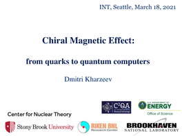 Chiral Magnetic Effect: from Quarks to Quantum Computers
