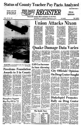 Union Attacks Nixon MIAMI BEACH Ul - the Ice Jobs in State and City Gov- Beach, a Few Miles from Rules for Greater Worker Pro- AFL-CIO Opened Its Annual, Ernments