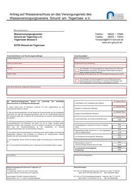 2009-10-25 WVV Gmund Wasseranschlußantrag Vorlage