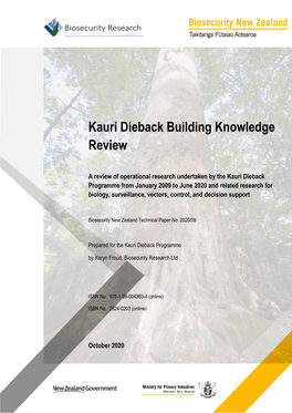 Kauri Dieback Building Knowledge Review