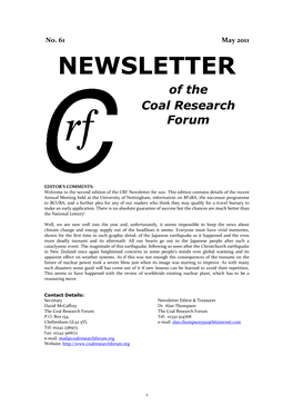 Newsletter 61 May 2011