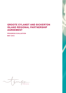 Groote Eylandt and Bickerton Island Regional Partnership Agreement