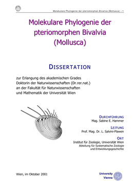 Molekulare Phylogenie Der Pteriomorphen Bivalvia (Mollusca)