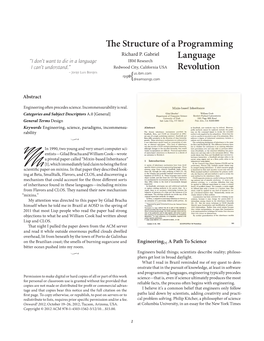 The Structure of a Programming Language