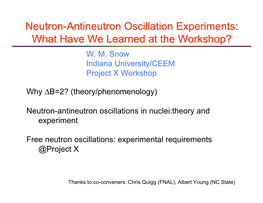 Neutron-Antineutron Oscillation Experiments
