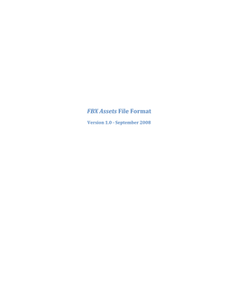 FBX Assets File Format