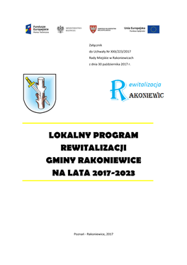 Lokalny Program Rewitalizacji Gminy Rakoniewice Na Lata 2017-2023