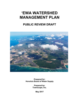 Ewa Watershed Management Plan