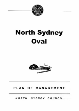 North Sydney Oval Plan of Management