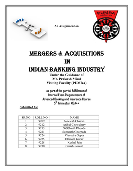 About Mergers and Acquisitions in Banking Sector