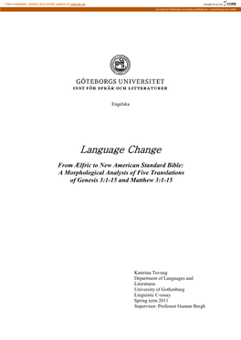 Language Change