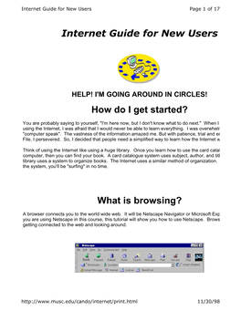 Internet Guide for New Users Page 1 of 17
