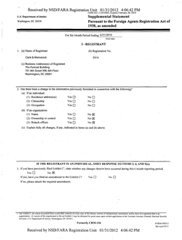 Received by NSD/FARA Registration Unit 01/31/2012 4:06:42 PM OMB NO