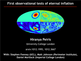 First Observational Tests of Eternal Inflation Hiranya Peiris